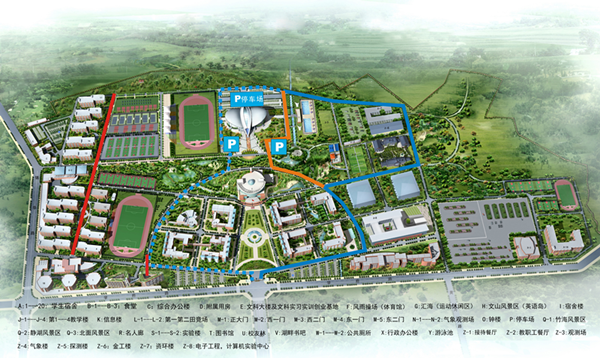 湖南信息学院平面图图片